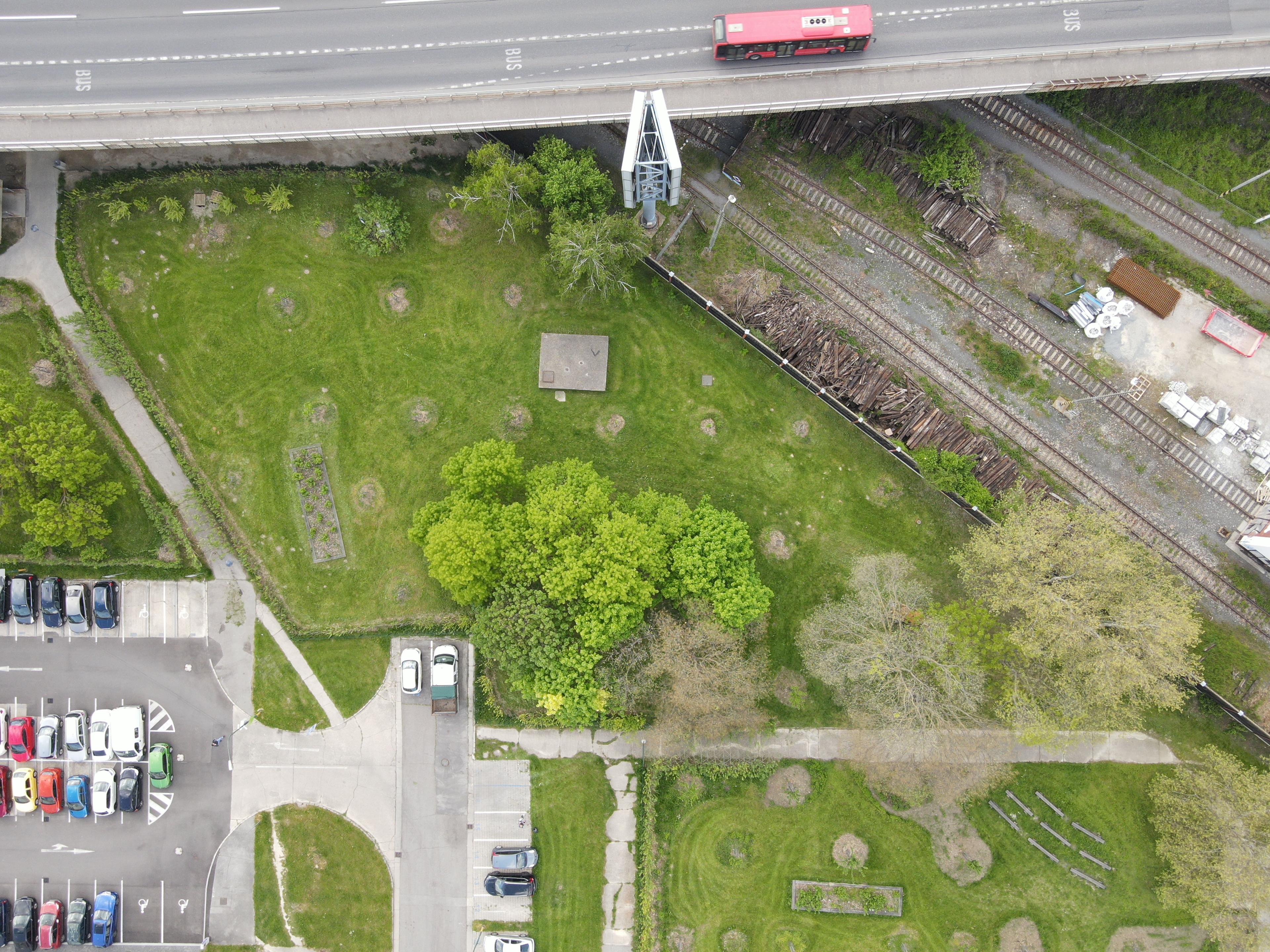 Mestský ovocný sad - pohľad zhora