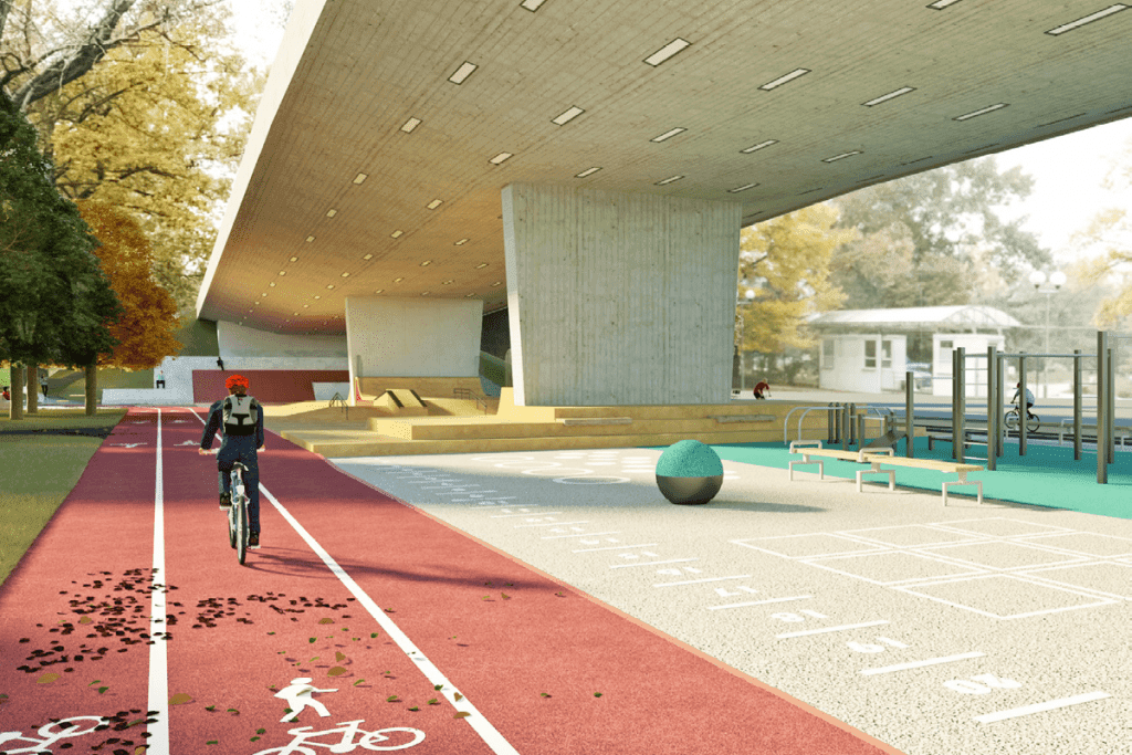 Vizualizácia Skatepark pod mostom SNP